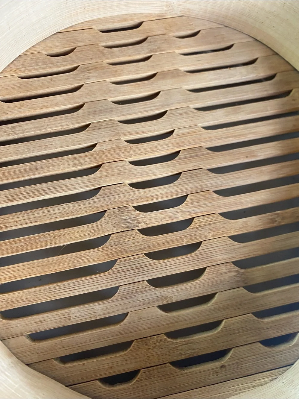 Vintage Covered 2-Tier Bamboo Steamer Basket 9” Diameter